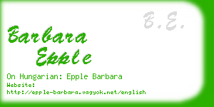 barbara epple business card